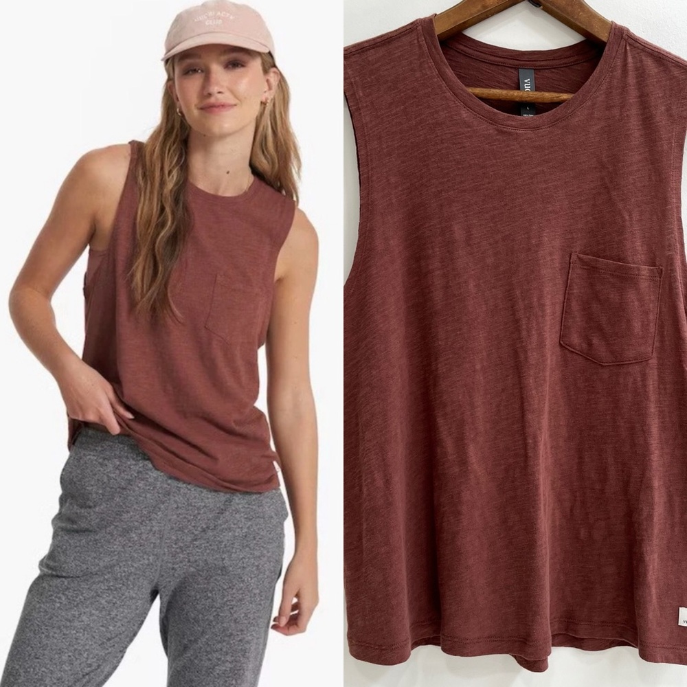 NWT VUORI Women's Sunset Tank Top Hazelnut Brown Size Medium